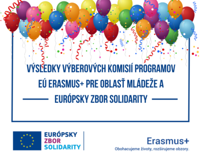 Výsledky výberových komisií programov EÚ Erasmus+ pre oblasť mládeže a Európsky zbor solidarity